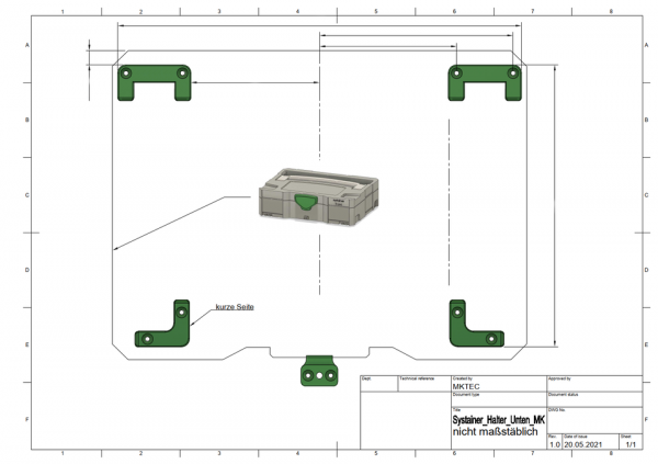 Haltesystem Festool / Tanos Systainer für Rollbrett o. Schublade (VERSAND ANPASSEN) – Bild 13